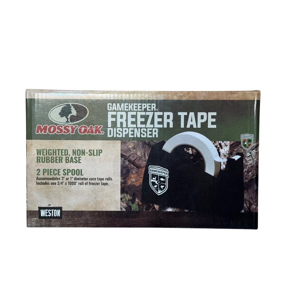 NWB Mossy Oak GameKeeper Freezer Tape Dispenser Weighted Base‎ 3/4" 2PC Spool